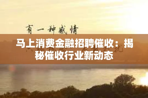 马上消费金融招聘催收：揭秘催收行业新动态
