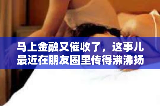 马上金融又催收了，这事儿最近在朋友圈里传得沸沸扬扬。说实话，我也有点好奇，这马上金融到底是怎么回事？催收又是怎么一回事？今天，我就来跟大家聊聊这个话题。