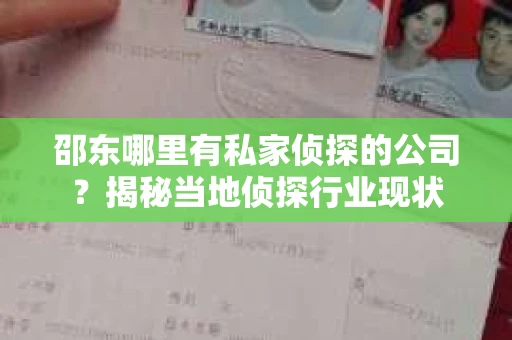 邵东哪里有私家侦探的公司？揭秘当地侦探行业现状