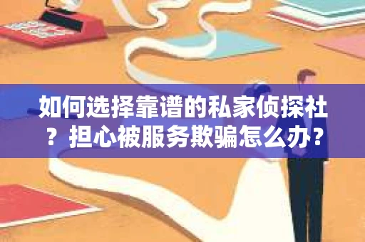 如何选择靠谱的私家侦探社？担心被服务欺骗怎么办？