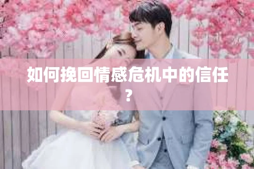 如何挽回情感危机中的信任？
