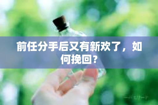前任分手后又有新欢了，如何挽回？
