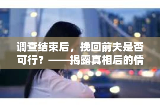调查结束后，挽回前夫是否可行？——揭露真相后的情感疗愈与人生决策